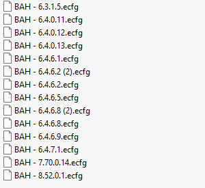 BAH ecfg files